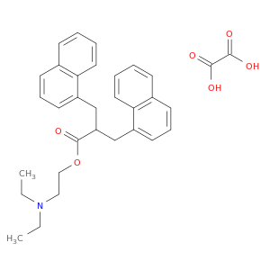 1-Naphthalenepropanoic acid, alpha-(1-naphthalenylmethyl)-, 2-(diethylamino)ethyl ester, ethanedioate (1:1)