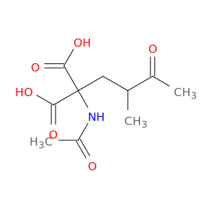 (acetylamino)(2-methyl-3-oxobutyl)propanedioic acid