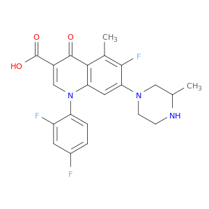 3-Quinolinecarboxylicacid,1-(2,4-difluorophenyl)-6-fluoro-1,4-dihydro-5-methyl-7-(3-methyl-1-piperazinyl)-4-oxo-