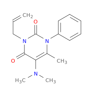2,4(1H,3H)-Pyrimidinedione,5-(dimethylamino)-6-methyl-1-phenyl-3-(2-propen-1-yl)-