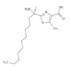 4-Oxazolecarboxylic acid, 2-[(1R)-1-aminoundecyl]-5-methyl-