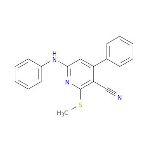 3-Pyridinecarbonitrile, 2-(methylthio)-4-phenyl-6-(phenylamino)-
