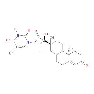1-[2-[(10R,13S,17R)-17-hydroxy-10,13-dimethyl-3-oxo-2,6,7,8,9,11,12,14,15,16-decahydro-1H-cyclopenta[a]phenanthren-17-yl]-2-oxo-ethyl]-5-methyl-pyrimidine-2,4-dione
