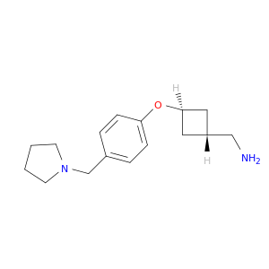 Cyclobutanemethanamine, 3-[4-(1-pyrrolidinylmethyl)phenoxy]-, trans-