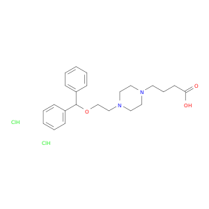 1-Piperazinebutanoicacid, 4-[2-(diphenylmethoxy)ethyl]-, hydrochloride (1:2)
