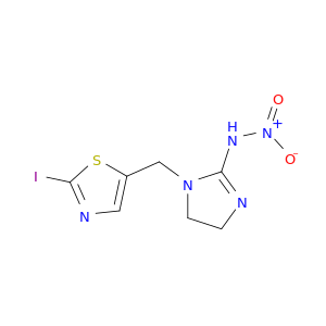 1H-Imidazol-2-amine, 4,5-dihydro-1-[(2-iodo-5-thiazolyl)methyl]-N-nitro-
