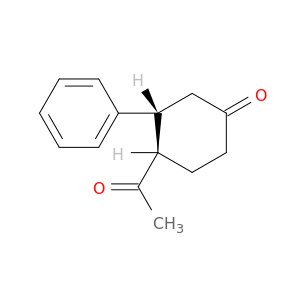 Cyclohexanone, 4-acetyl-3-phenyl-, trans-