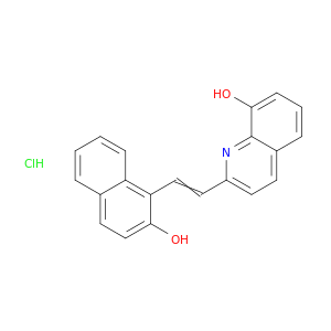 8-Quinolinol, 2-[2-(2-hydroxy-1-naphthalenyl)ethenyl]-, hydrochloride