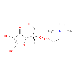 (2S)-2-(4,5-dihydroxy-3-oxo-2-furyl)-2-hydroxy-ethanolate; 2-hydroxyethyl-trimethyl-azanium