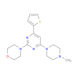 Morpholine, 4-[4-(4-methyl-1-piperazinyl)-6-(2-thienyl)-2-pyrimidinyl]-