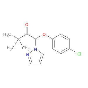 2-Butanone, 1-(4-chlorophenoxy)-3,3-dimethyl-1-(1H-pyrazol-1-yl)-