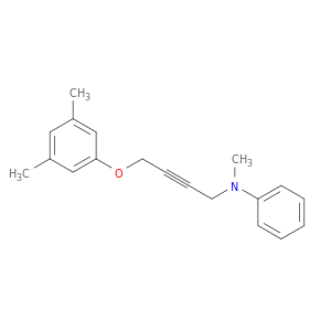 N-[4-(3,5-DIMETHYLPHENOXY)BUT-2-YNYL]-N-METHYL-ANILINE