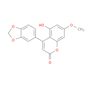 2H-1-Benzopyran-2-one, 4-(1,3-benzodioxol-5-yl)-5-hydroxy-7-methoxy-
