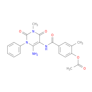 Benzamide,4-(acetyloxy)-N-(6-amino-1,2,3,4-tetrahydro-3-methyl-2,4-dioxo-1-phenyl-5-pyrimidinyl)-3-methyl-