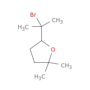 Furan, 5-(1-bromo-1-methylethyl)tetrahydro-2,2-dimethyl-