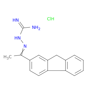 Hydrazinecarboximidamide, 2-[1-(9H-fluoren-2-yl)ethylidene]-, hydrochloride (1:1)