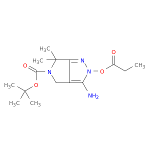 吡咯并[3,4-C]吡唑-5(4H)-羧酸,3-氨基-2,6-二氢-6,6-二甲基-2-(1-氧丙氧基)-,1,1-二甲基乙烯酯
