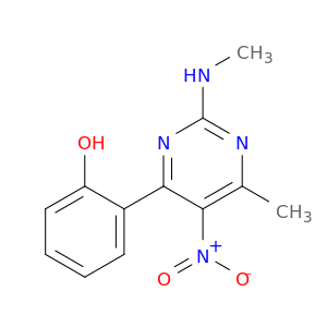 Phenol, 2-[6-methyl-2-(methylamino)-5-nitro-4-pyrimidinyl]-