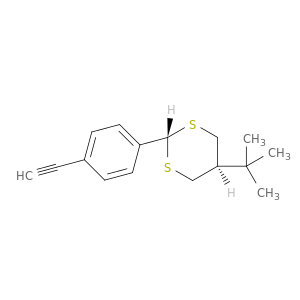 1,3-Dithiane, 5-(1,1-dimethylethyl)-2-(4-ethynylphenyl)-, trans-