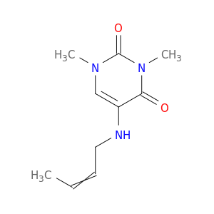 2,4(1H,3H)-Pyrimidinedione, 5-(2-butenylamino)-1,3-dimethyl-