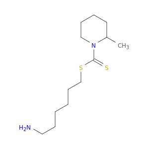 1-Piperidinecarbodithioic acid, methyl-, 5-aminomethylpentyl ester