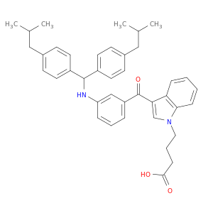 1H-Indole-1-butanoicacid, 3-[3-[[bis[4-(2-methylpropyl)phenyl]methyl]amino]benzoyl]-
