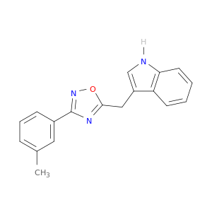 1H-Indole, 3-[[3-(3-methylphenyl)-1,2,4-oxadiazol-5-yl]methyl]-