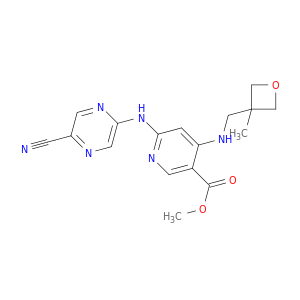 Methyl 6-((5-cyanopyrazin-2-yl)amino)-4-(methyl(3-methyloxetan-3-yl)amino)nicotinate
