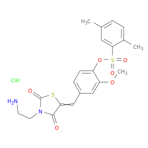 4-{[3-(2-Aminoethyl)-2,4-dioxo-1,3-thiazolidin-5-ylidene]methyl}-2-methoxyphenyl 2,5-dimethylbenzene-1-sulfonate Hydrochloride