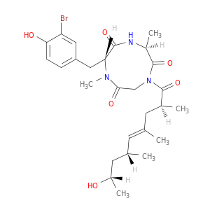 Cyclo[L-alanyl-(2S,4E,6R,8S)-8-hydroxy-2,4,6-trimethyl-4-nonenoylglycyl-3-bromo-N-methyl-D-tyrosyl](9CI)