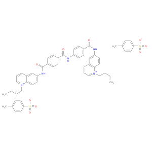 1-butyl-6-{[4-({4-[(1-butylquinolinium-6-yl)carbamoyl]benzoyl}amino)benzoyl]amino}quinolinium bis(4-methylbenzenesulfonate)