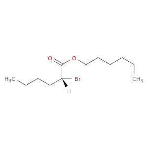 Hexanoic acid, 2-bromo-, hexyl ester, (2R)-