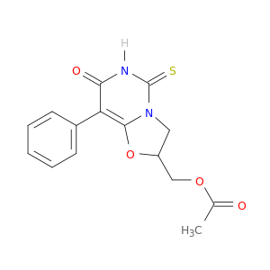 7H-Oxazolo[3,2-c]pyrimidin-7-one,2-[(acetyloxy)methyl]-2,3,5,6-tetrahydro-8-phenyl-5-thioxo-