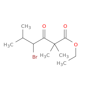 Hexanoic acid, 4-bromo-2,2,5-trimethyl-3-oxo-, ethyl ester
