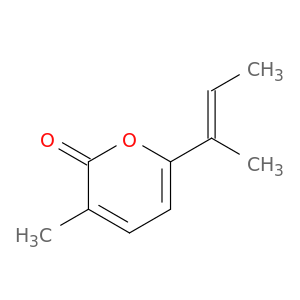 2H-Pyran-2-one, 3-methyl-6-[(1E)-1-methyl-1-propenyl]-
