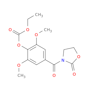 ETHYL 2,6-DIMETHOXY-4-((2-OXO-3-OXAZOLIDINYL)CARBONYL)PHENYL CARBONATE