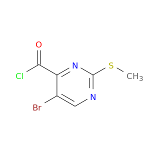 4-Pyrimidinecarbonyl chloride, 5-bromo-2-(methylthio)-