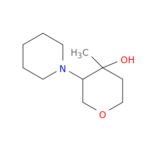 2H-Pyran-4-ol, tetrahydro-4-methyl-3-(1-piperidinyl)-
