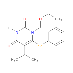 2,4(1H,3H)-Pyrimidinedione,1-(ethoxymethyl)-5-(1-methylethyl)-6-(phenylseleno)-