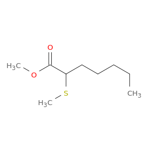 Heptanoic acid, 2-(methylthio)-, methyl ester