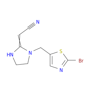 Acetonitrile, [1-[(2-bromo-5-thiazolyl)methyl]-2-imidazolidinylidene]-