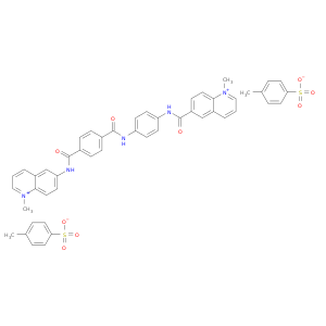 1-methyl-6-{[4-({4-[(1-methylquinolinium-6-yl)carbamoyl]benzoyl}amino)phenyl]carbamoyl}quinolinium bis(4-methylbenzenesulfonate)