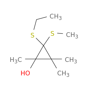 Cyclopropanol, 2-(ethylthio)-1,3,3-trimethyl-2-(methylthio)-