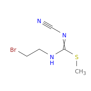 Carbamimidothioic acid, N-(2-bromoethyl)-N'-cyano-, methyl ester