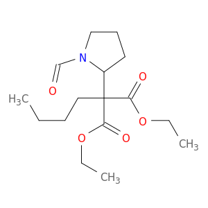 Propanedioic acid, butyl(1-formyl-2-pyrrolidinyl)-, diethyl ester