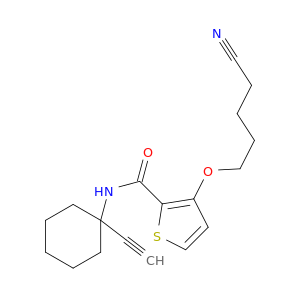 2-Thiophenecarboxamide, 3-(4-cyanobutoxy)-N-(1-ethynylcyclohexyl)-
