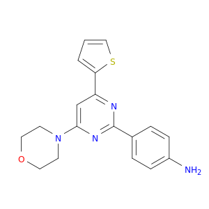 Benzenamine, 4-[4-(4-morpholinyl)-6-(2-thienyl)-2-pyrimidinyl]-