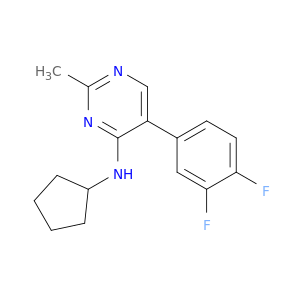 4-Pyrimidinamine, N-cyclopentyl-5-(3,4-difluorophenyl)-2-methyl-