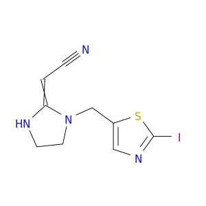 Acetonitrile, [1-[(2-iodo-5-thiazolyl)methyl]-2-imidazolidinylidene]-