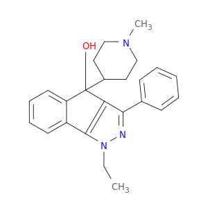 1-ethyl-4-(1-methylpiperidin-4-yl)-3-phenyl-1,4-dihydroindeno[1,2-c]pyrazol-4-ol
